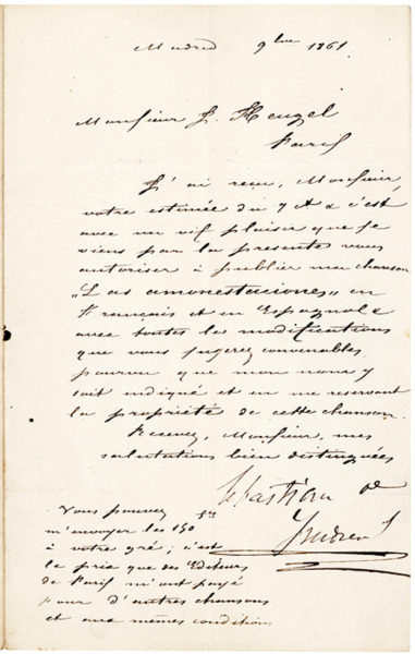 Letter Signed by Anastasio Bustamante, Three-Time President of Mexico