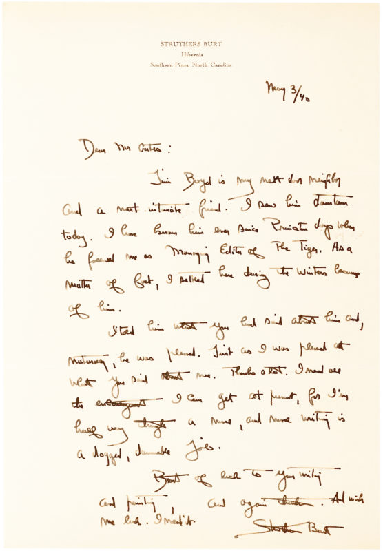 Archive of Seven Autograph Letters Signed by the American Writer, Poet and Dude Ranch Pioneer