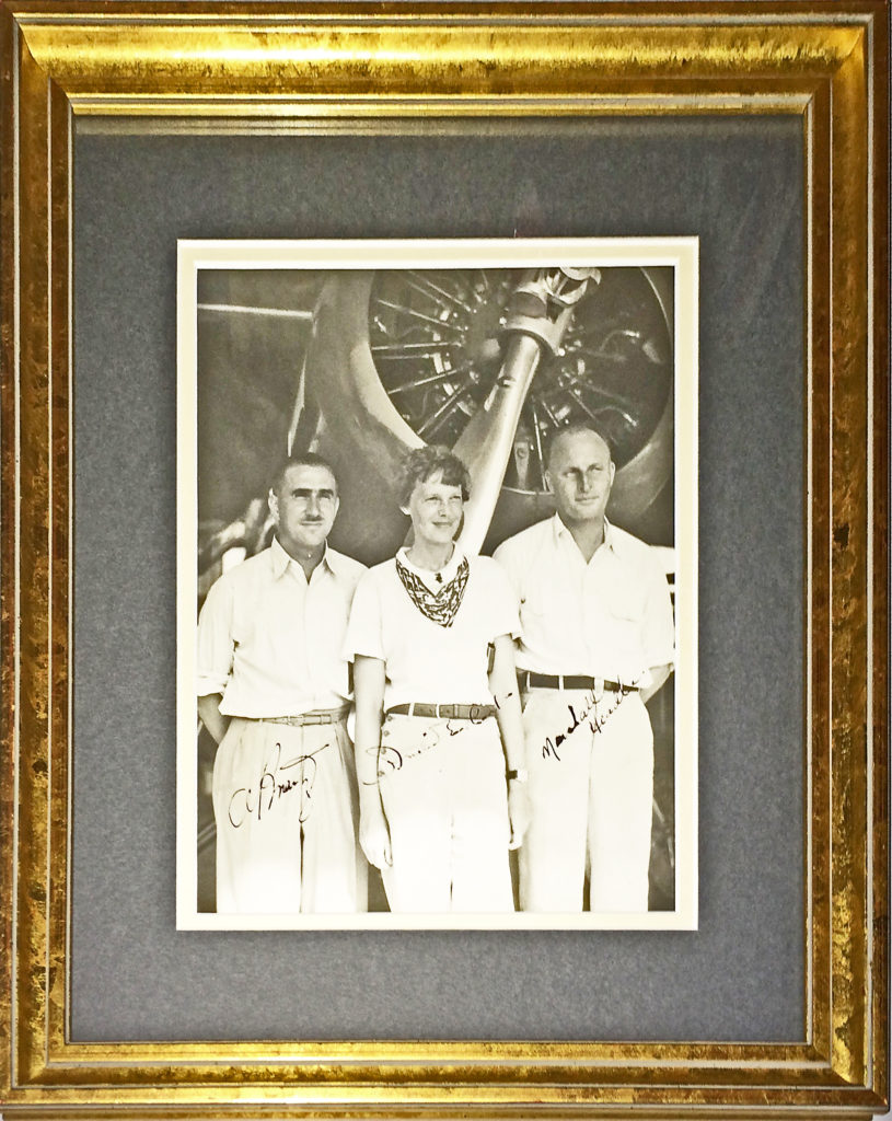 Signed photograph of Amelia Earhart