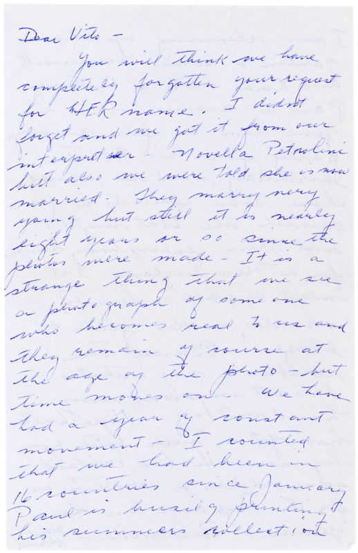 Paul Strand letter