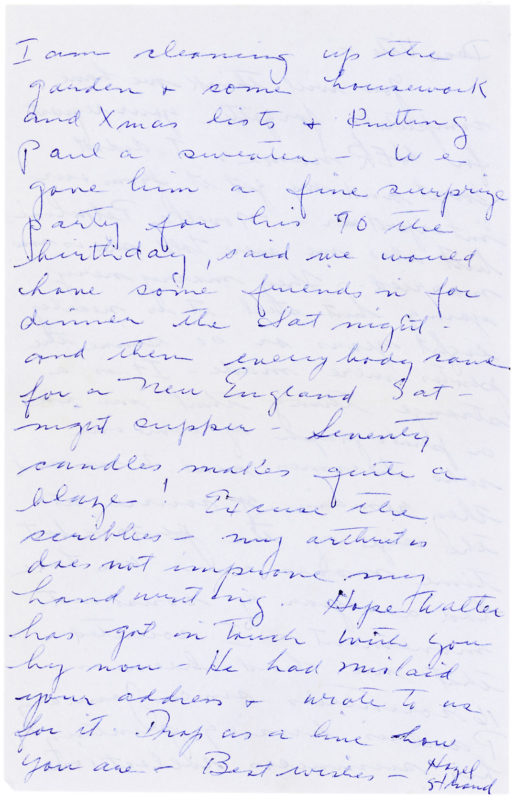 Paul Strand letter