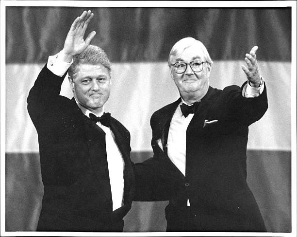 Photo of Bill Clinton and Pat Moynihan