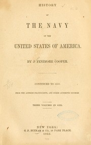 Title page of History of the Navy of the United States of America, mentioned in our letter