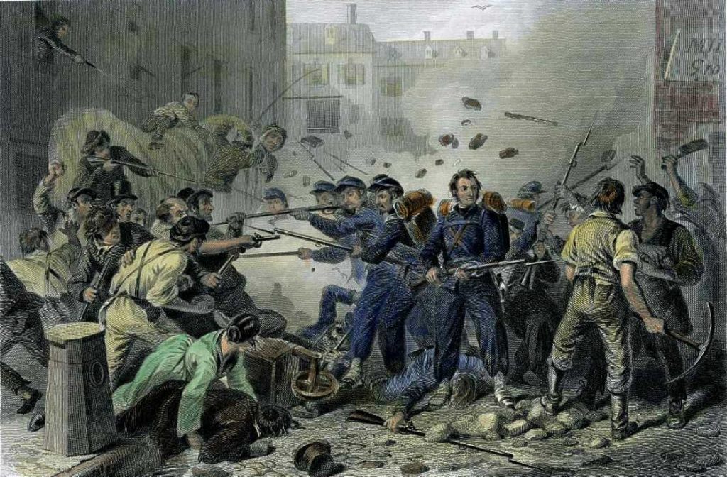 Image of the 1861 Baltimore Riot