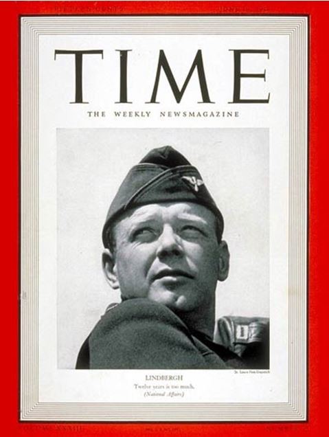 TIME magazine June 19, 1939 cover showing Lindbergh in uniform
