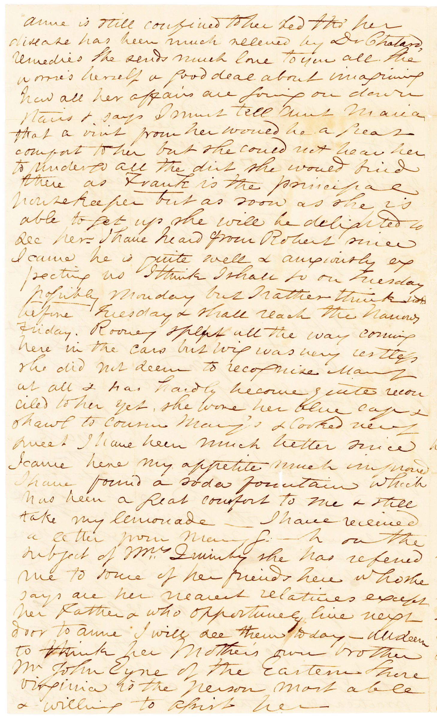 Mary Custis Lee letter