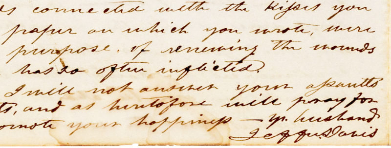 36847The President of the Confederate States Writes a Historic, Lengthy and Bitter ALS to His Wife, Varina