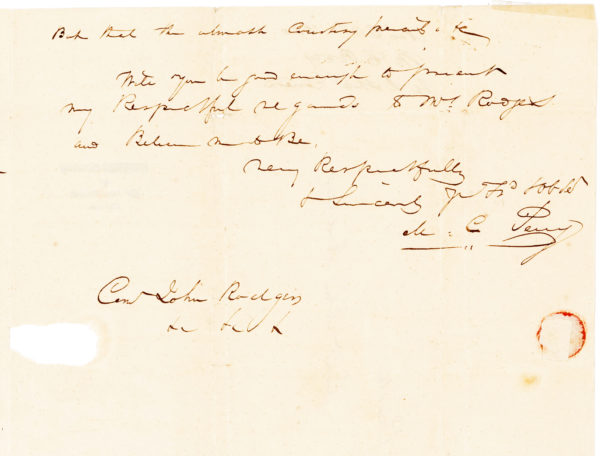 Letter Regarding His Meeting with China’s Delegation on its Historic 1915 Trip to New York City