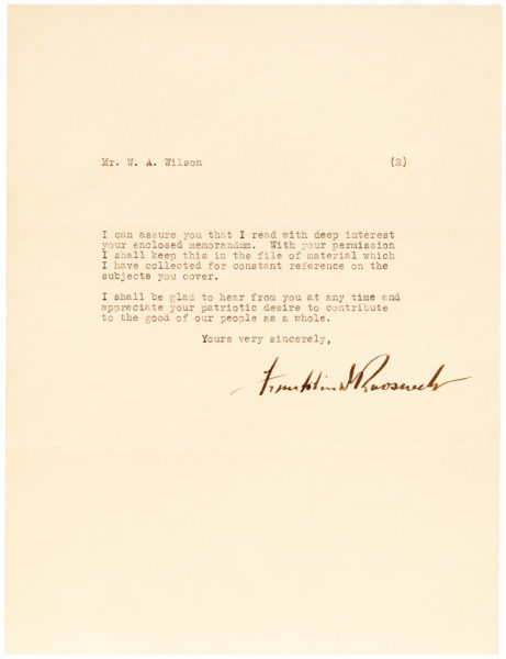 Typed Letter Signed by Scandalous Son of FDR Mentioning a Portrait of his Mother, the Former First Lady