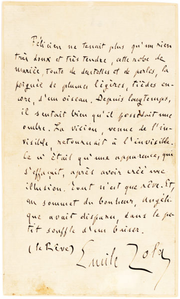 Rare Autograph Letter by one of the Great French Beauties and Wits of the 19th Century