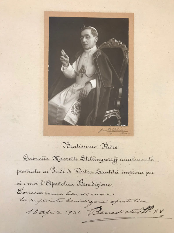 37729Papal Blessing on a Signed Photo