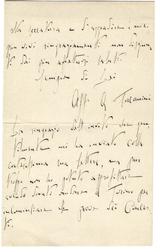 38448The Earliest Toscanini Letter to be Offered at Auction in at Least 50 Years