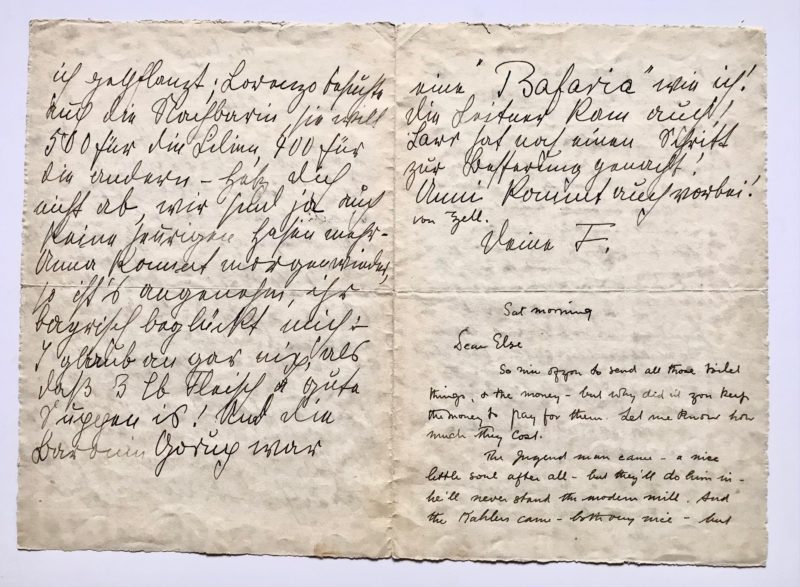 Unusual and Rare D.H. Lawrence and Frieda Lawrence Letter from Germany