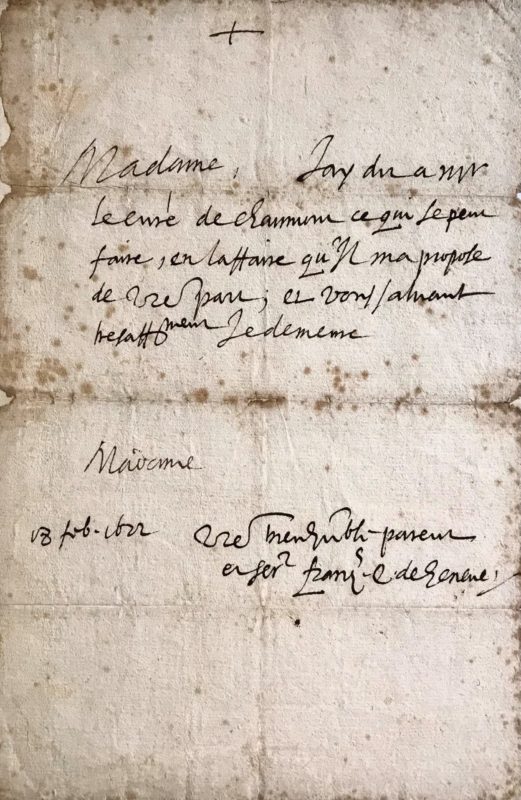 39055Saint Francis de Sales – a Rare Autograph Letter Signed
