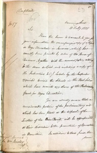 Indian Agent and Founder of Johnstown, NY Acknowledges Receipt of supplies “for the use of the Indians at Johnson Hall”