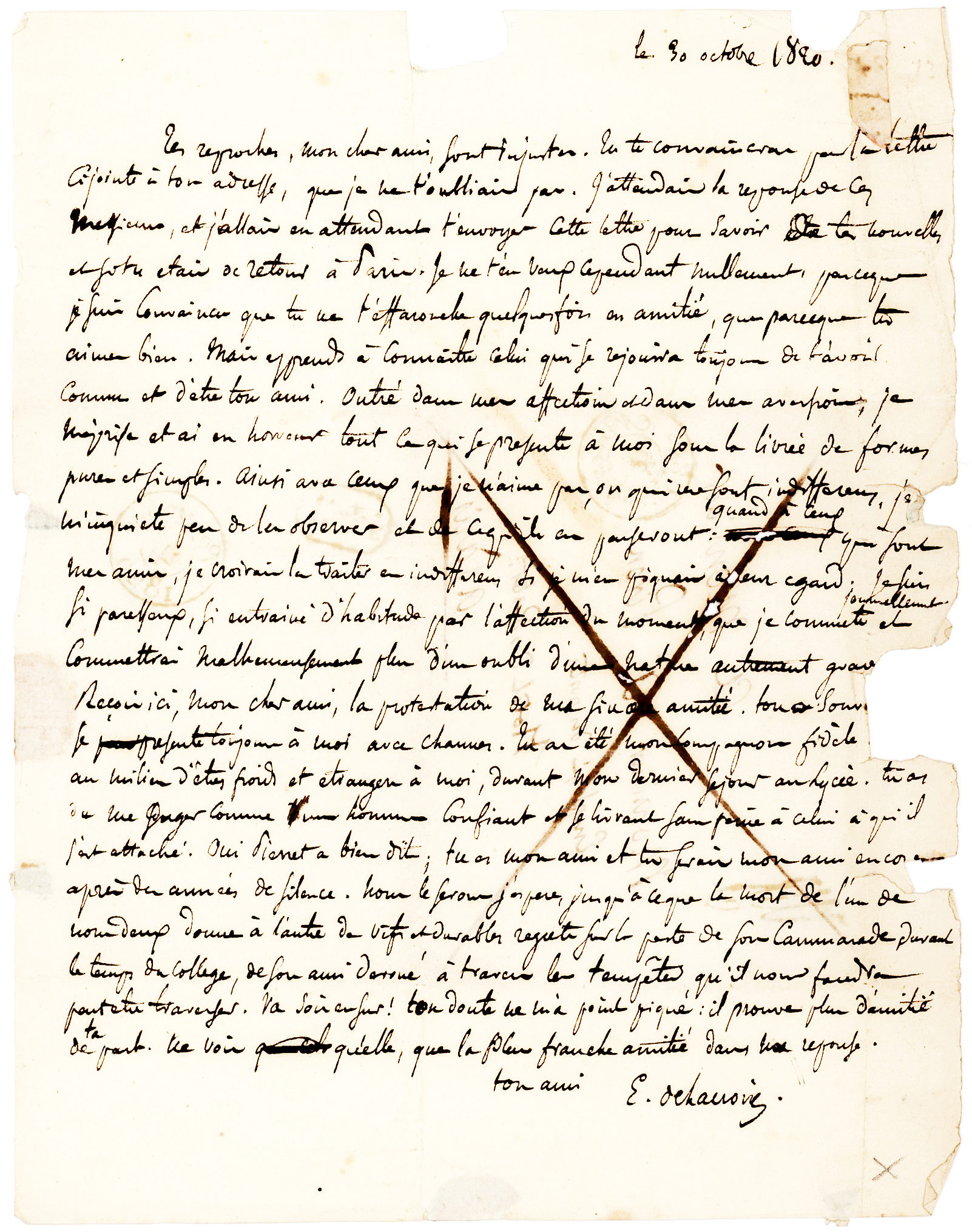 Delacroix letter