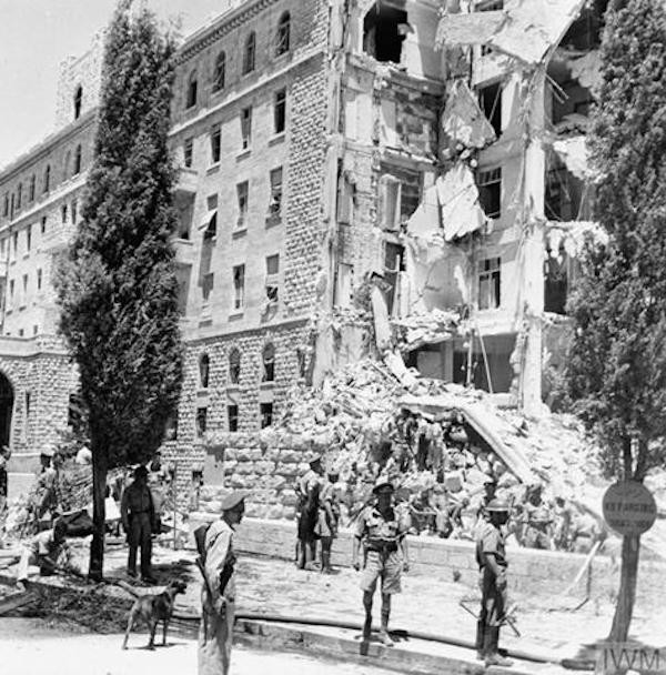 Photo of the King David Hotel Bombing July 22,1946