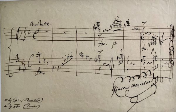 ALS to a Close Friend of Clara Schumann Outlining a Concert Program