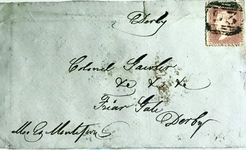 39356Moses Montefiore Envelope Addressed to Zionist George Gawler