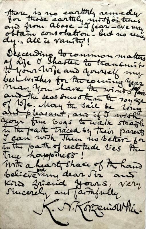 40119Earliest & Finest Joseph Conrad Letter in Private Hands