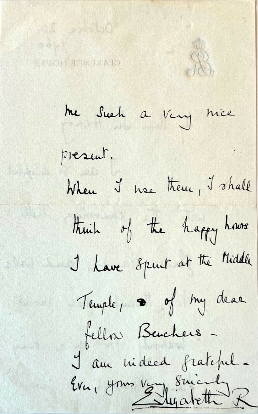 Queen Elizabeth letter