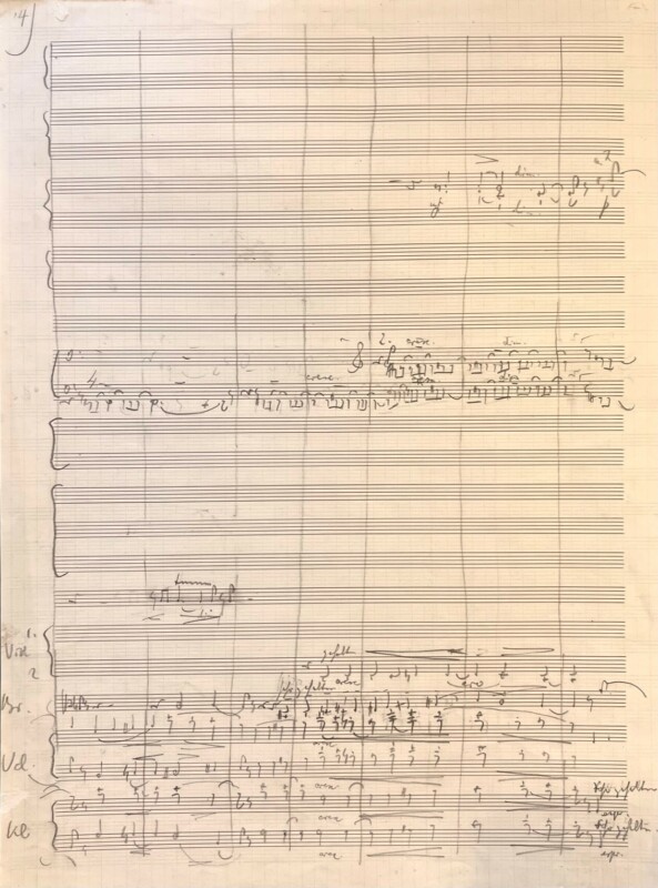 40848Rare Manuscript from His “3rd Symphony”