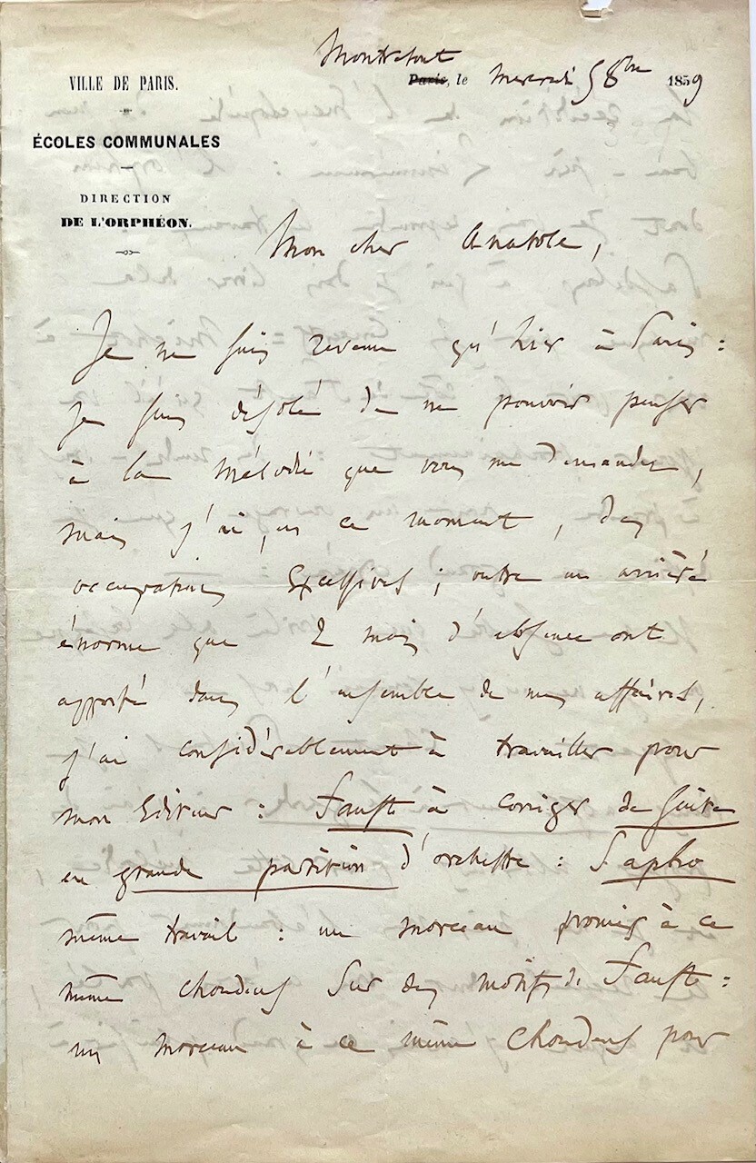 Gounod letter