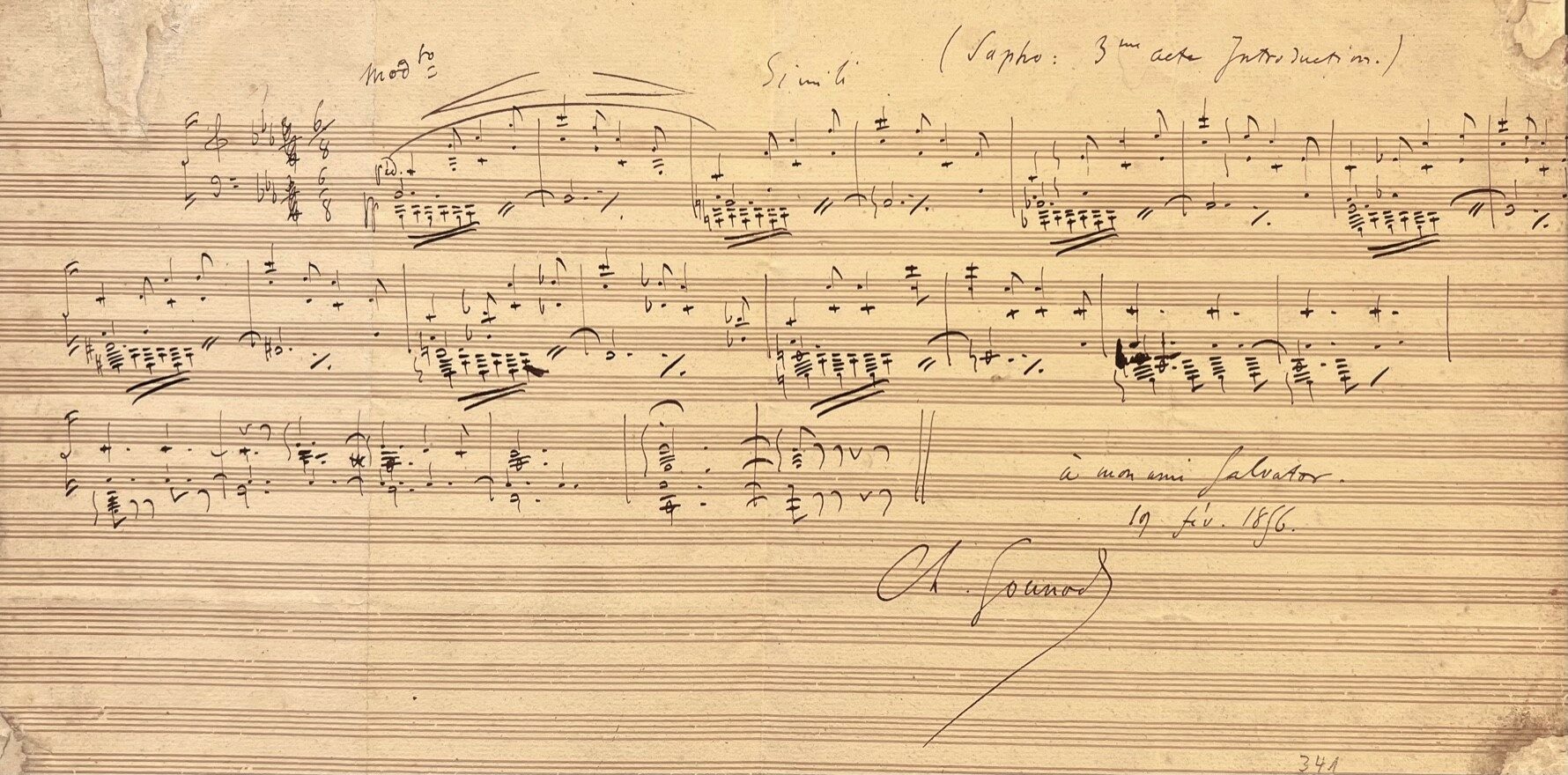 Huge Gounod Quotation from “Sapho”
