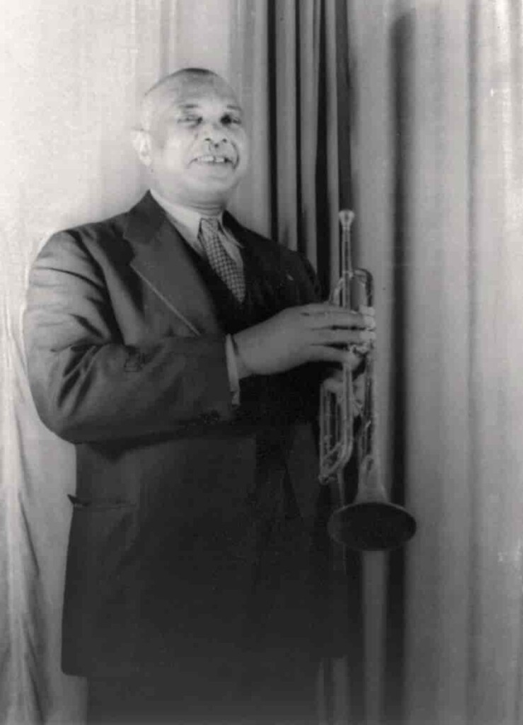 W.C. Handy with trumpet