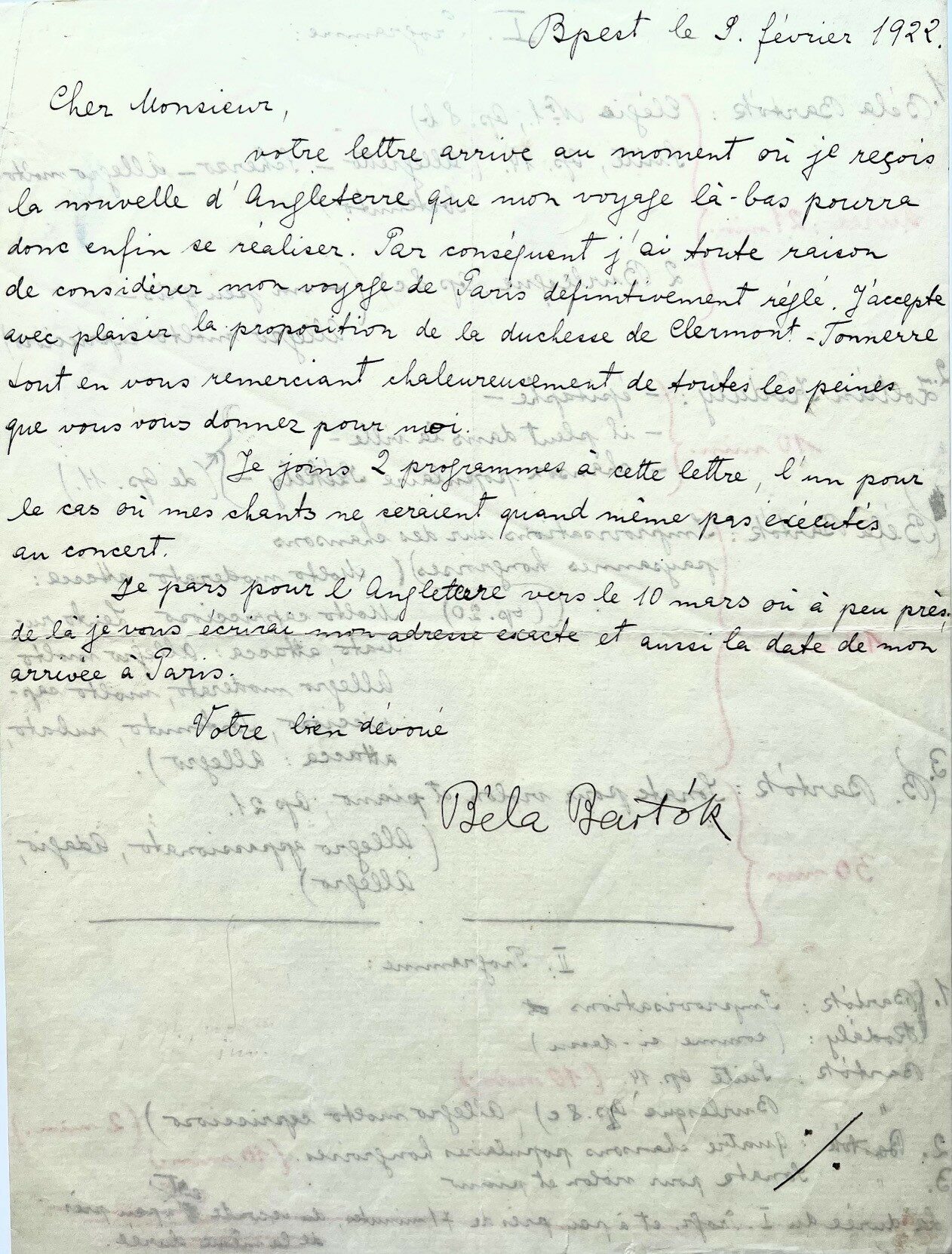 Bartok letter