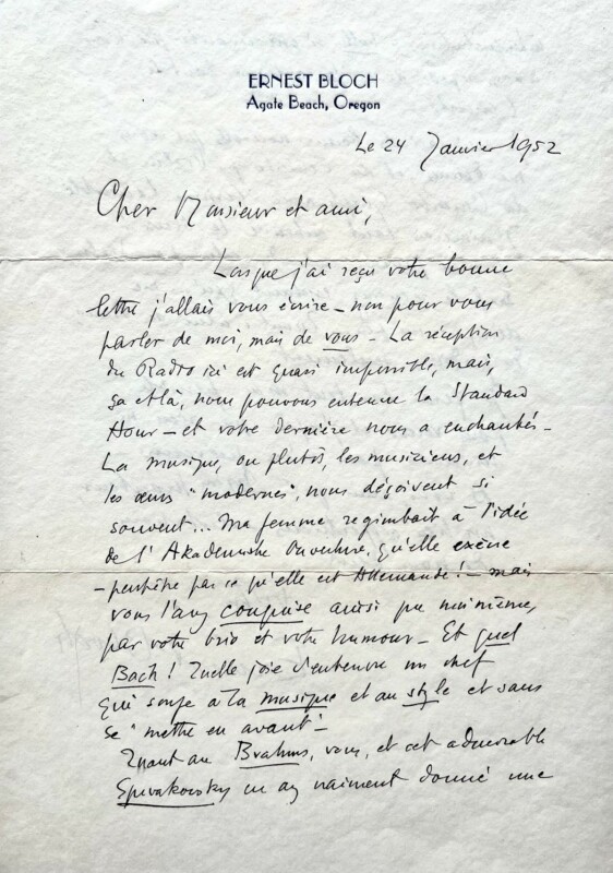Bloch letter