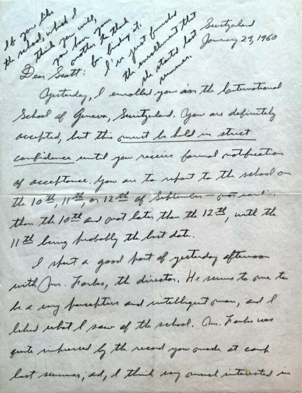 Lindbergh letter