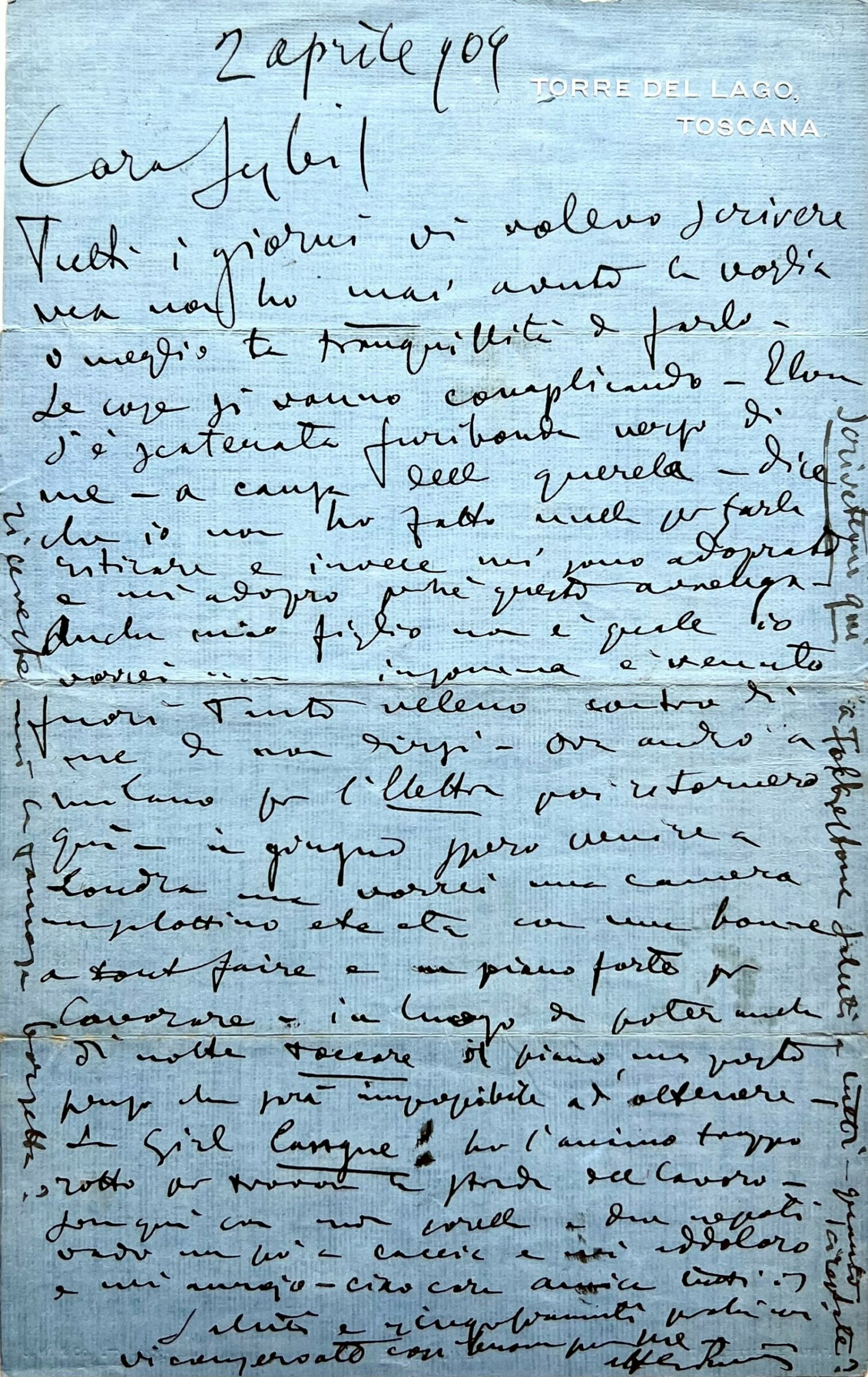 Puccini letter