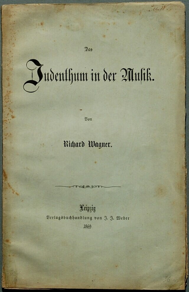 Title page of Wagner's essay